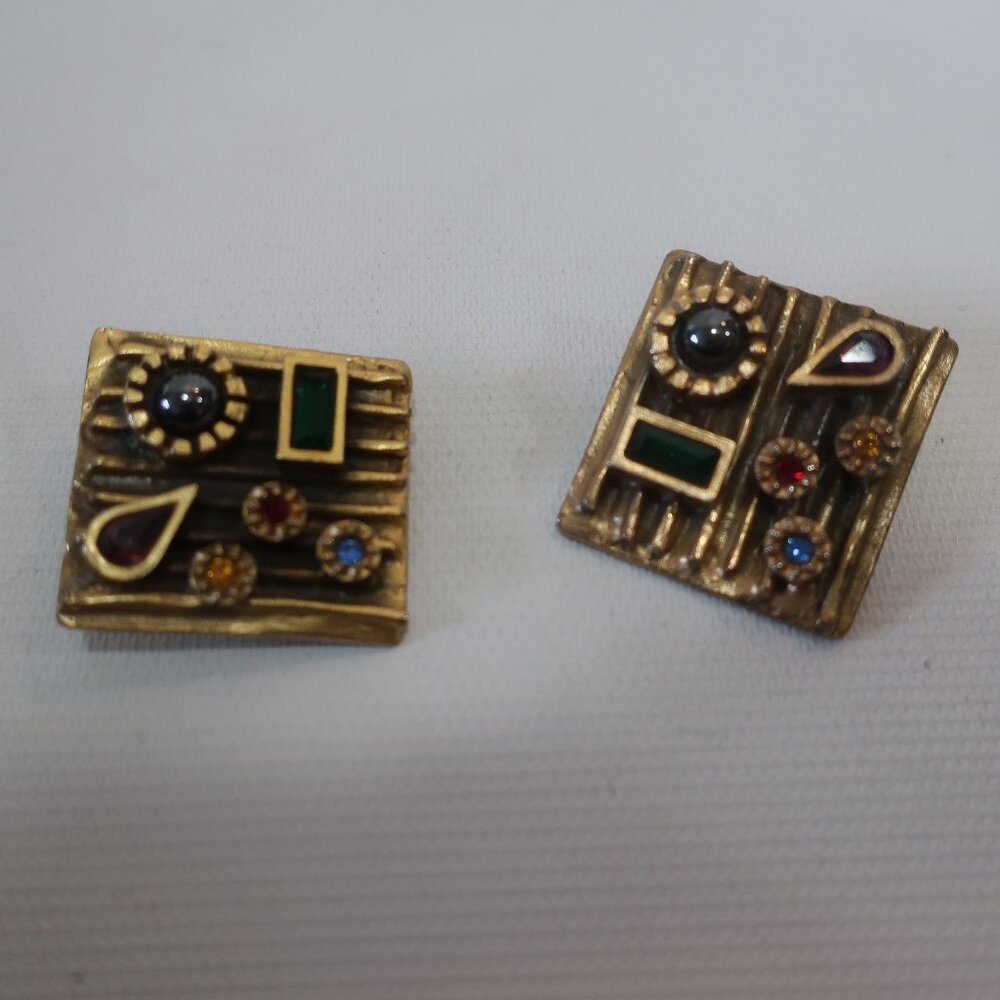 Womens Patricia Locke (Item-4) Gold-Plated Swarovski Crystal Clip-On Earrings